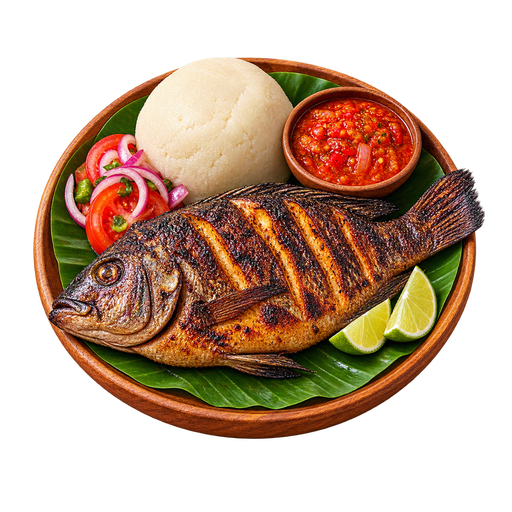 Grilled Tilapia sticker illustration