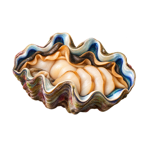 Giant Clam sticker illustration