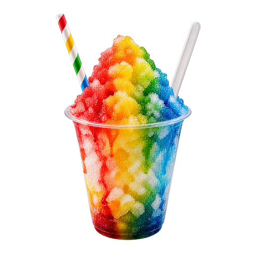 Shaved Ice sticker illustration