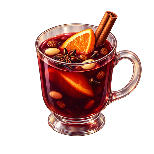 Gløgg (Mulled Wine) sticker illustration