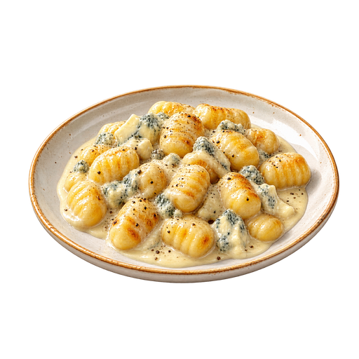 Gnocchi al Castelmagno sticker illustration