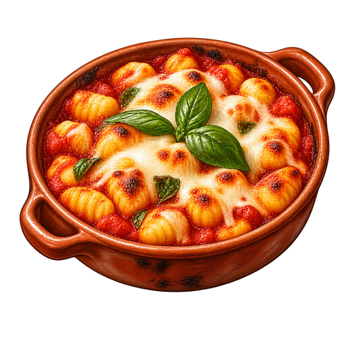 Gnocchi alla Sorrentina sticker illustration