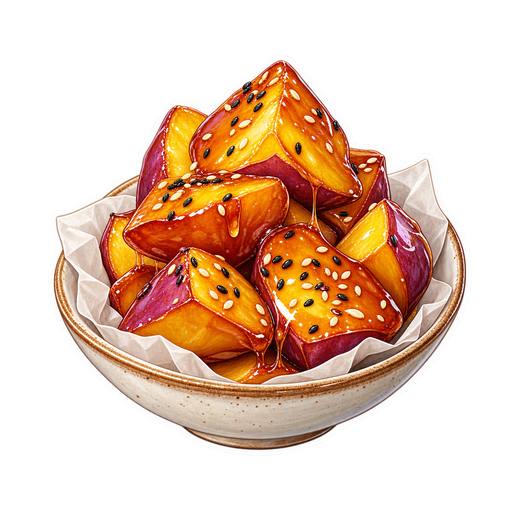 Goguma mattang (Candied Sweet Potatoes) sticker illustration