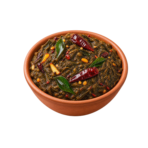 Gongura pachadi (Red sorrel leaves chutney) sticker illustration