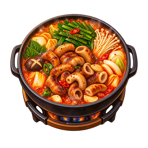 Gopchang jeongol sticker illustration