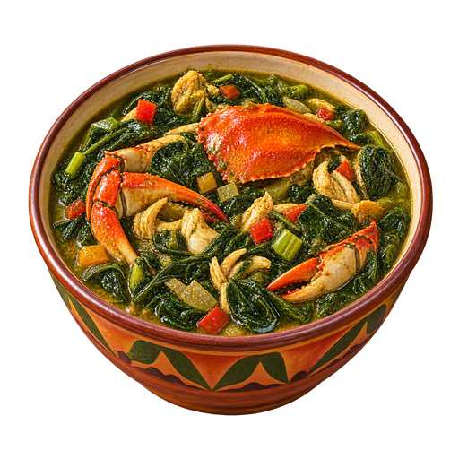Crab Callaloo sticker illustration