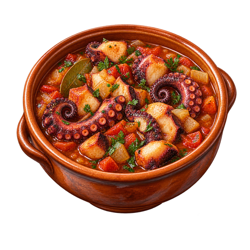 Octopus Fricassee sticker illustration