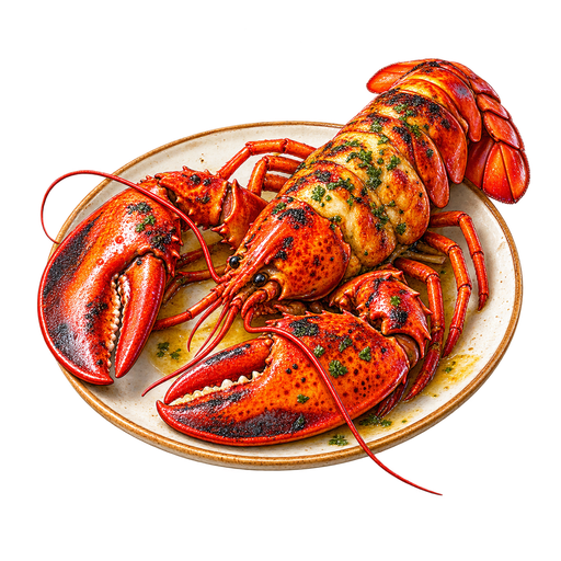 Grilled Lobster sticker illustration