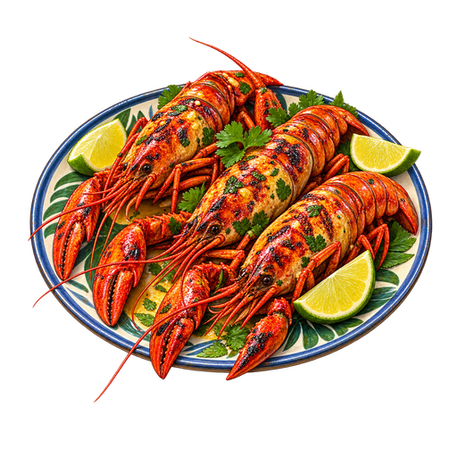 Freshwater Crayfish sticker illustration