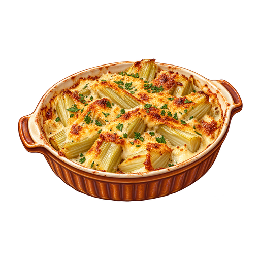 Gratin de cardons sticker illustration