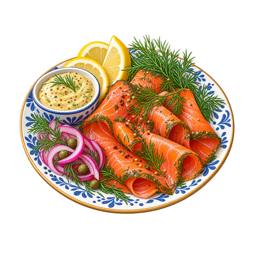 Gravlax sticker illustration