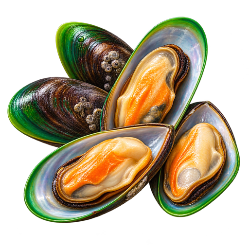 Green-Lipped Mussels sticker illustration