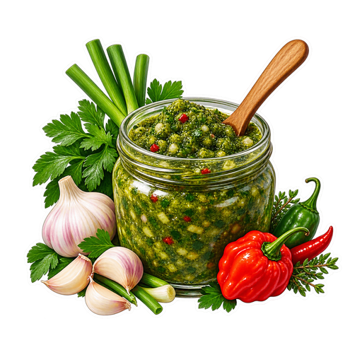 Green Seasoning sticker illustration
