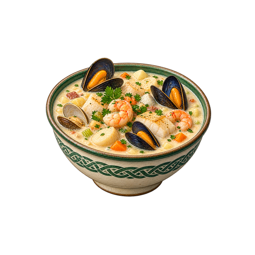 Greencastle chowder sticker illustration