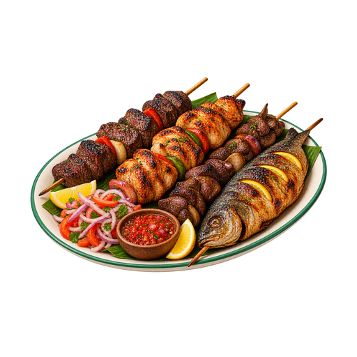 Brazzaville Grillades sticker illustration