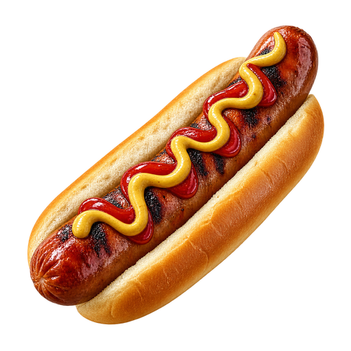 Grillpølse (Grilled Sausage) sticker illustration