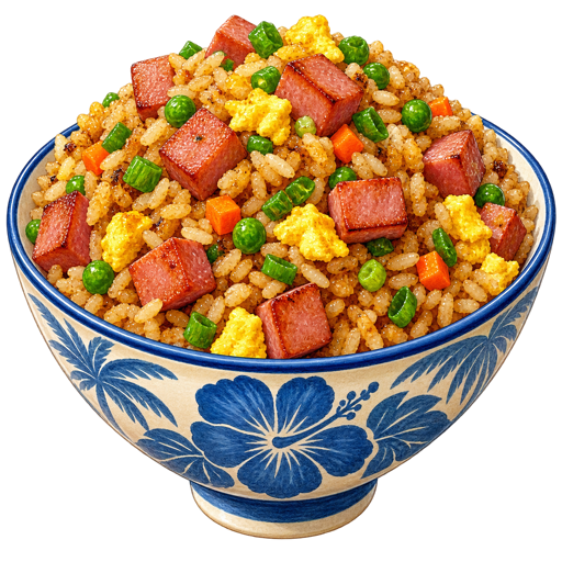 Spam Fried Rice sticker illustration