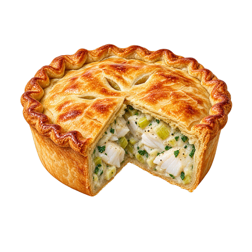 Guernsey Whiting Pie sticker illustration