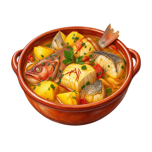Ibizan Fish Stew sticker illustration