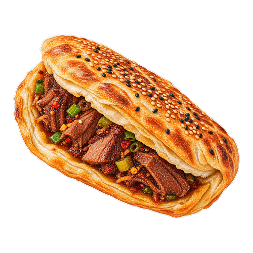 Guokui Flatbread sticker illustration