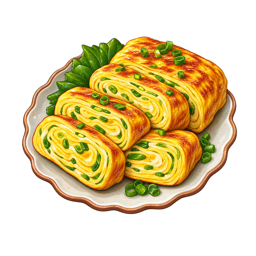 Gyeran mari (Rolled Omelet) sticker illustration
