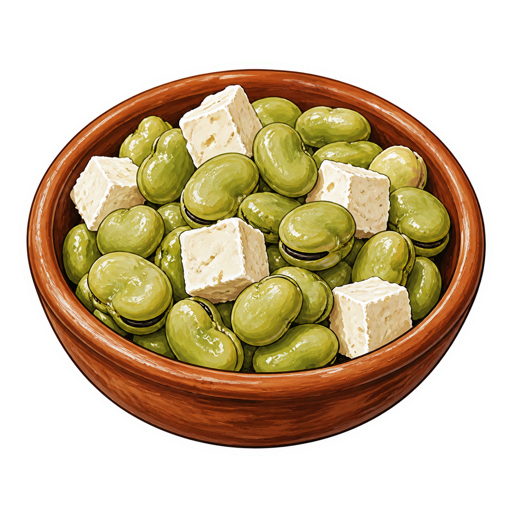 Habas con Queso sticker illustration