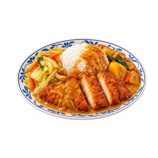 Hainanese Curry Rice sticker illustration