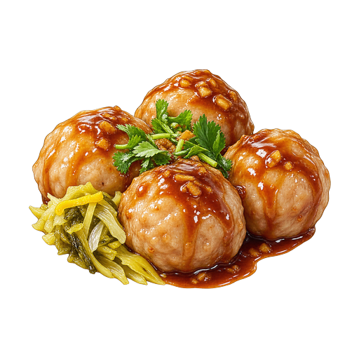 Hakka Meatballs sticker illustration