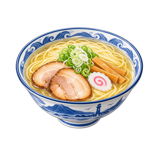 Hakodate Ramen sticker illustration