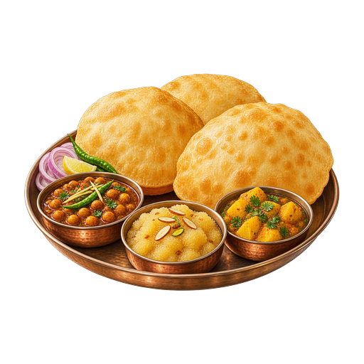 Halwa Puri sticker illustration