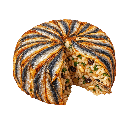 Hamsili pilav sticker illustration