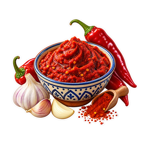 Harissa sticker illustration