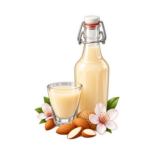 Sirop d'Orgeat sticker illustration