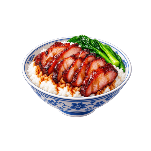 Char Siu Rice sticker illustration