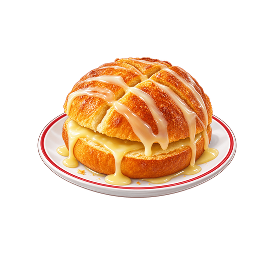 Condensed Milk Bun sticker illustration