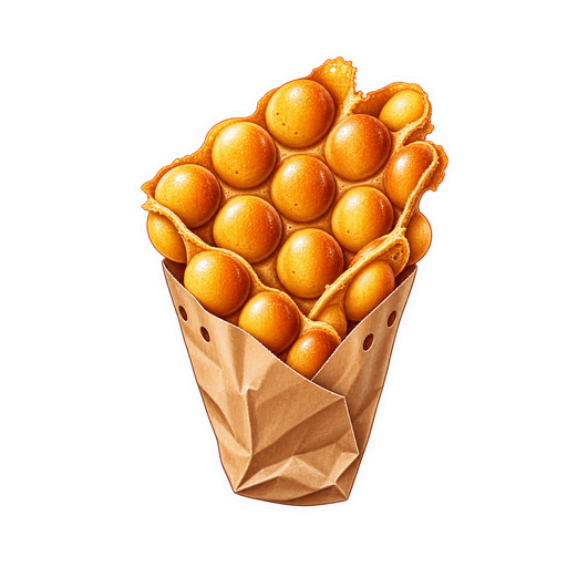 Egg Waffle sticker illustration