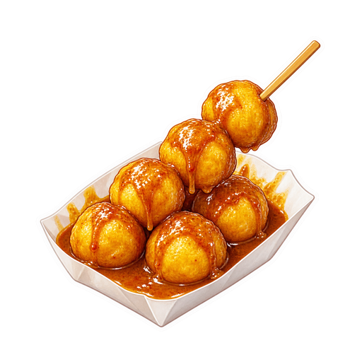 Hong Kong Fish Balls sticker illustration