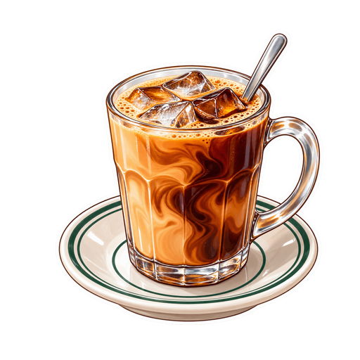 Coffee and Tea Mix sticker illustration