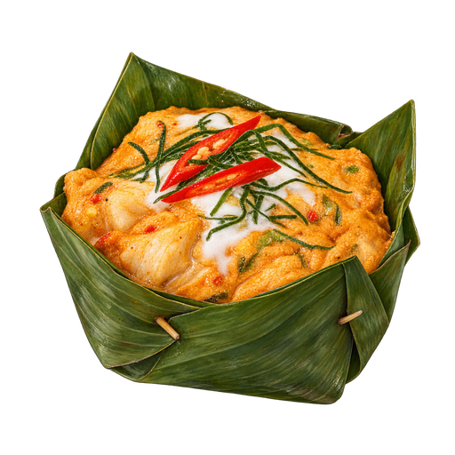 Ho mok maphrao on sticker illustration