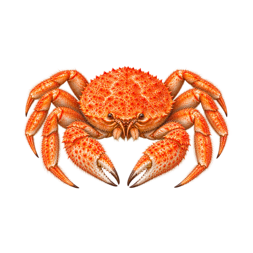Hokkaido Hairy Crab sticker illustration