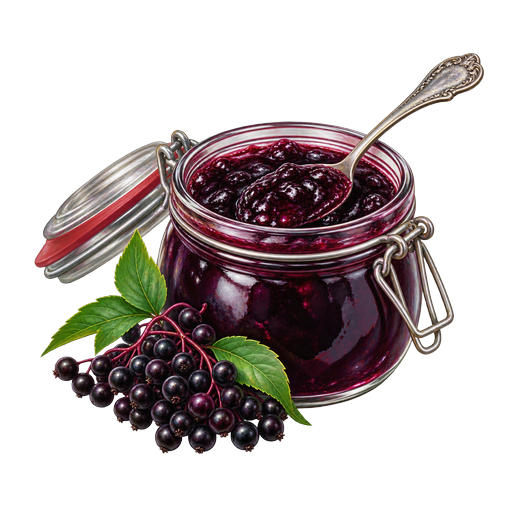 Liechtenstein Elderberry Jam sticker illustration