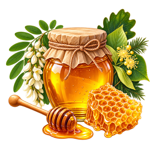 Homolje Honey sticker illustration