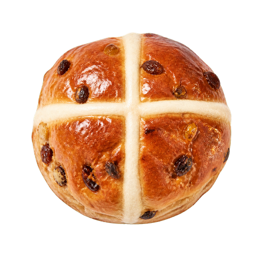 Hot Cross Bun sticker illustration
