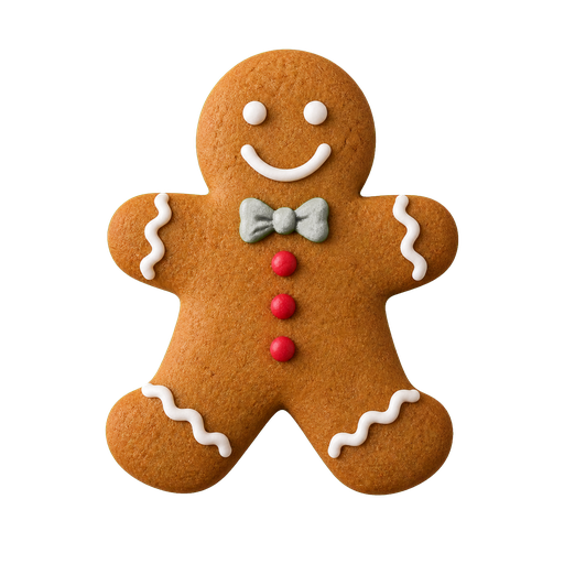 Gingerbread sticker illustration