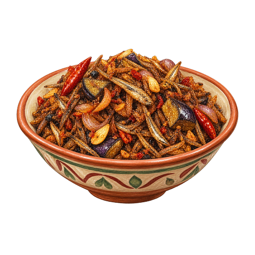 Dried Fish Curry sticker illustration