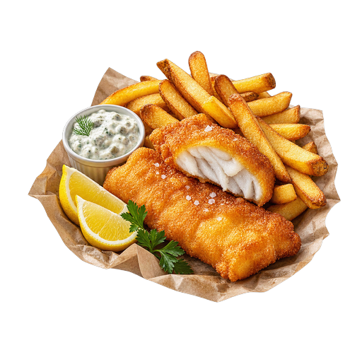 Fiskur og franskar (Icelandic fish and chips) sticker illustration