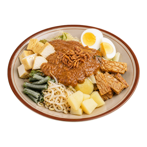 Indonesian Vegetable Salad with Peanut Sauce sticker illustration