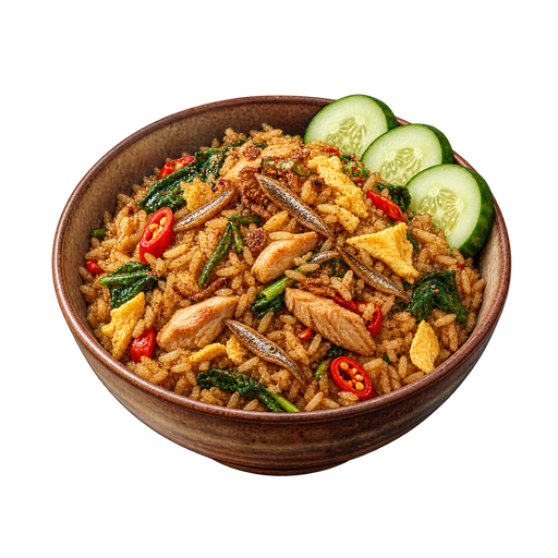 Village Fried Rice sticker illustration