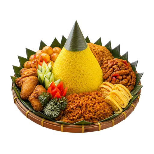 Indonesian Turmeric-Coconut Rice sticker illustration