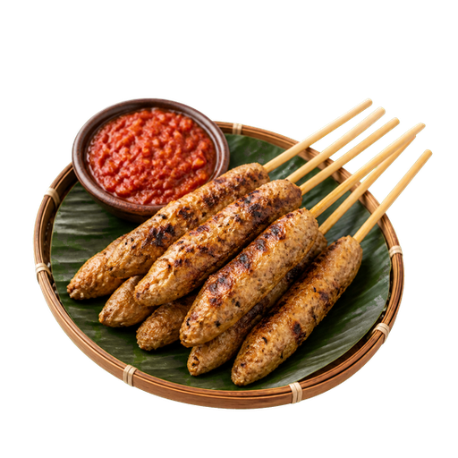 Milkfish Satay sticker illustration